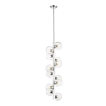 Z-Lite Marquee 12 Light Pendant, Chrome & Clear 455-12CH
